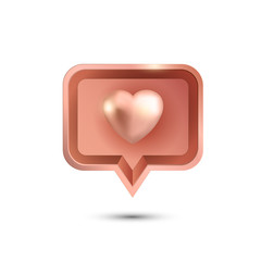 3d heart icon. Vector illustration.