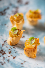 Christmas snacks on the table