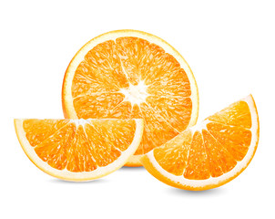 Orange fruit. Orange slice isolate on white background