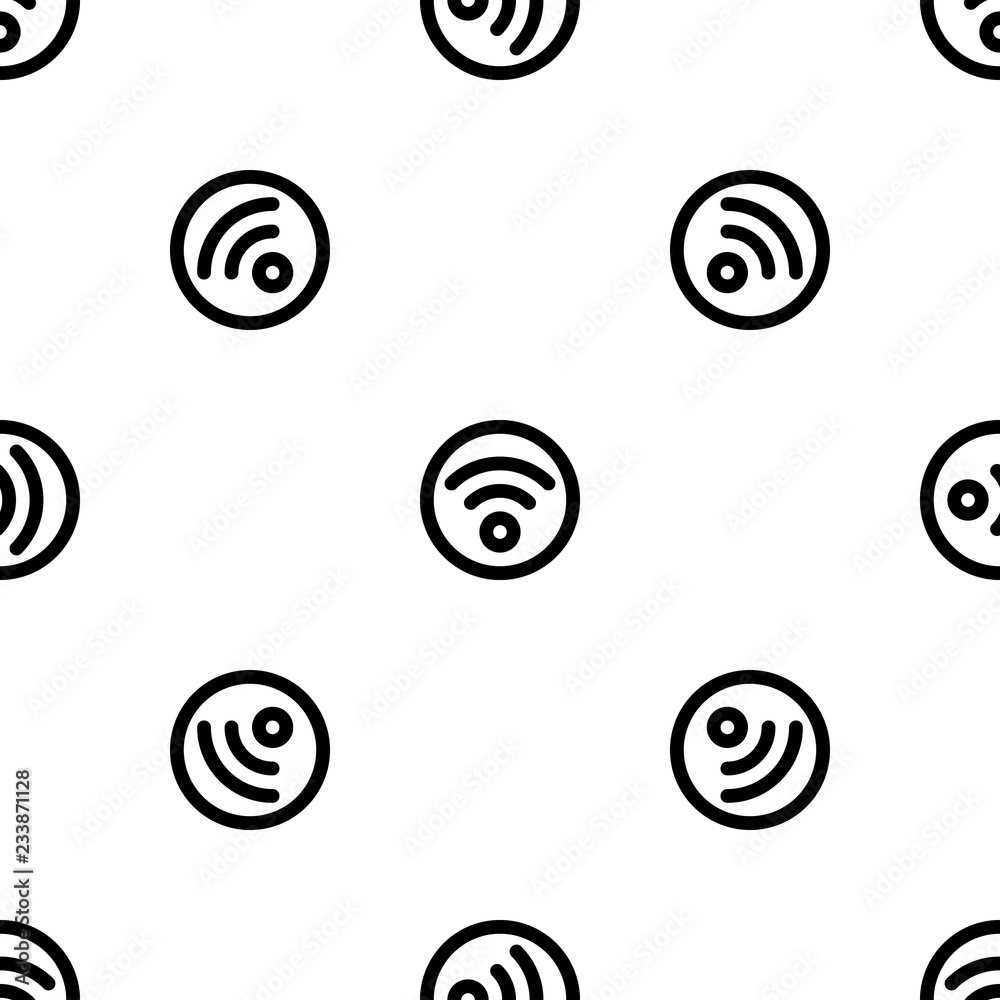 Poster circle wifi pattern seamless vector repeat for any web design