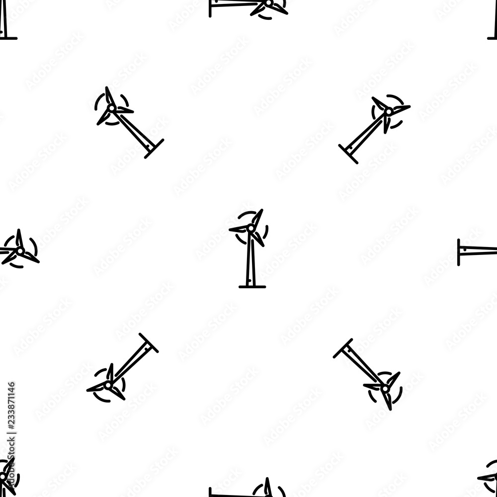 Poster wind turbine pattern seamless vector repeat for any web design