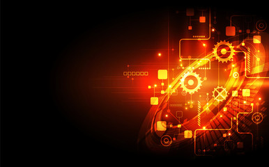 Abstract futuristic digital technology background. Illustration Vector