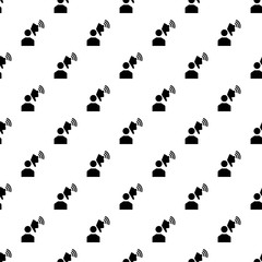 Man megaphone pattern seamless vector repeat for any web design