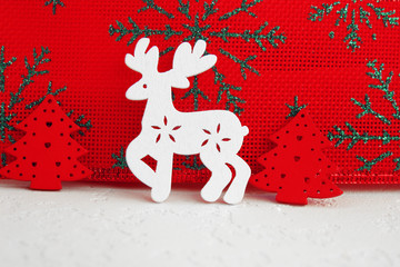 christmas background with reindeer