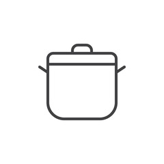 Saucepan outline icon. linear style sign for mobile concept and web design. Kitchen pot simple line vector icon. Symbol, logo illustration. Pixel perfect vector graphics