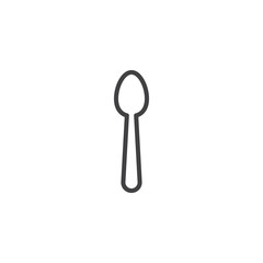 Spoon outline icon. linear style sign for mobile concept and web design. kitchen utensil simple line vector icon. Symbol, logo illustration. Pixel perfect vector graphics