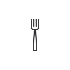 Fork outline icon. linear style sign for mobile concept and web design. kitchen utensil simple line vector icon. Symbol, logo illustration. Pixel perfect vector graphics