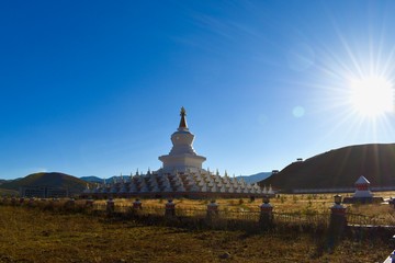 Stupa close to Daocheng, Sichuan, China