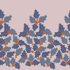 Holly seamless border