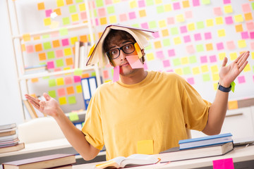 Student preparing for exams with many conflicting priorities 