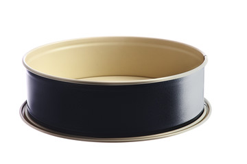 Baking tray for cheesecake, cake or bread isolated on white background