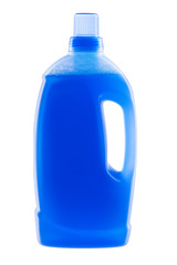 House cleaning product. Plastic bottle with detergent isolated on white