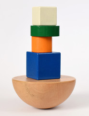 Balance tower wooden toy