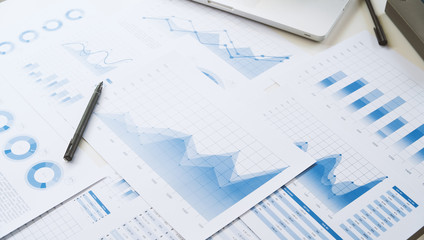 businessman working data document graph chart report marketing research development  planning...