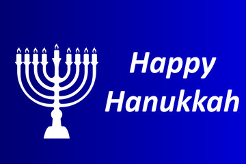 Hanukkah Typographic Vector Design - Happy Hanukkah. A