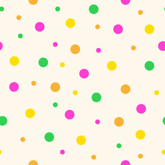 Seamless pattern with colorful circles. Vector illustration.