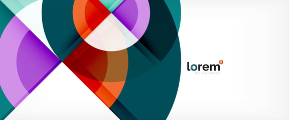 Circle abstract background, geometric modern design template