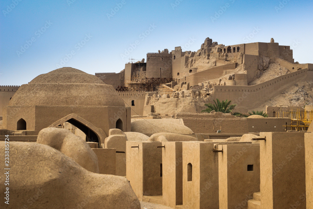 Wall mural the ancient city of bam in the south of iran. kerman.