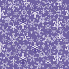 Seamless christmas texture with snowflakes on a blue background - 233885784