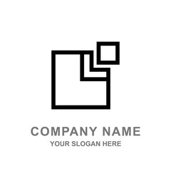 Geometric Square Cube Simple Logo Vector 