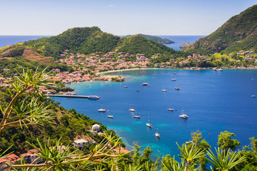 Panoramic view of Terre-de-Haut Island, Les Saintes, Guadeloupe archipelago
