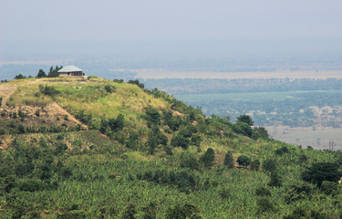 Fototapeta na wymiar Great Rift Valley in Uganda. Africa landscare