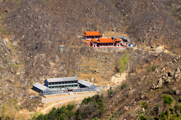 Temple landscape architecture in Panshan Mountain scenic spot, china
