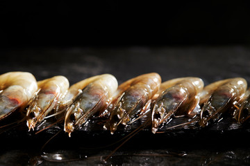 Fresh raw shrimps 