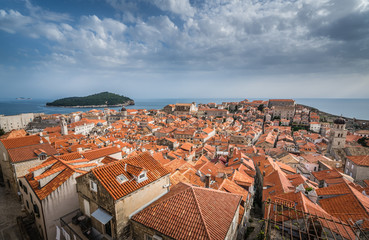 Fototapeta na wymiar Dubrovnik Old Town seen from above