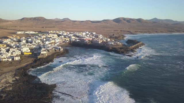 aerial view of the El Cotillo coast