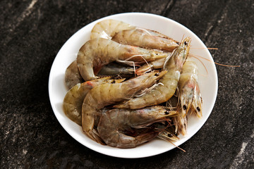 Fresh raw shrimps 