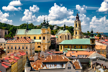  Przemysl Cathedral and the Old Town, viewed from the Clock Tower. 29-07-2016 - obrazy, fototapety, plakaty