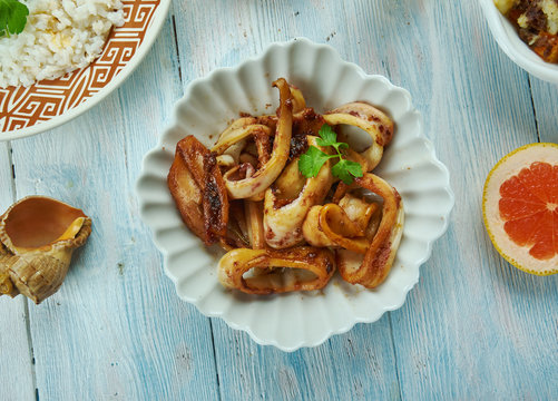 Filipino Adobong Pusit
