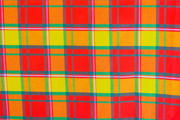 Madras fabric from a local market in Guadeloupe - obrazy, fototapety, plakaty