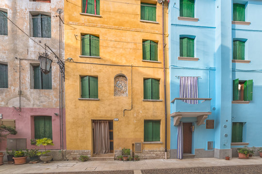 Old palaces of Marano Lagunare, Friuli Venezia Giulia, Italy