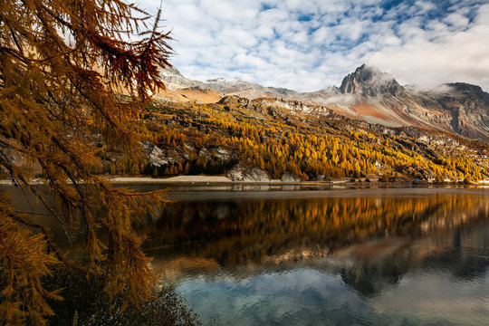 Sils lake, Engadin, Canton of Grisons, Switzerland