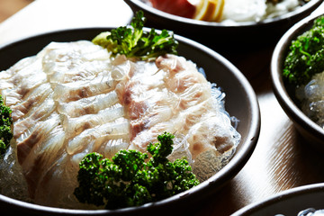 Korean fresh raw sashimi 