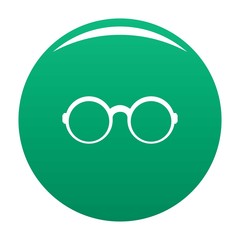 Eyeglasses for reading icon. Simple illustration of eyeglasses for reading vector icon for any design green