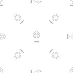 Artichoke pattern seamless vector repeat geometric for any web design