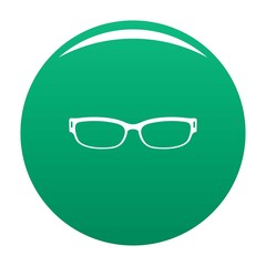 Reading glasses icon. Simple illustration of reading glasses vector icon for any design green