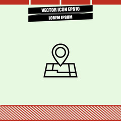 Location map icon vector