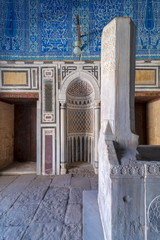 Tomb of Ibrahim Agha Mustahfizan, attached to the Mosque of Aqsunqur (Blue Mosque), Bab El Wazir district, Old Cairo, Egypt