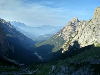 Palaronda trek on the Dolomites (Italy)