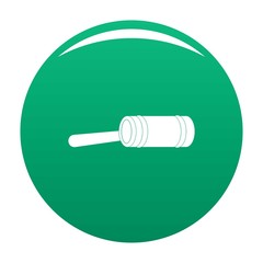 Justice gavel icon. Simple illustration of justice gavel vector icon for any design green