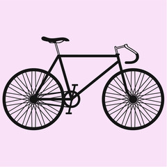 sport bicycle silhouette isolated