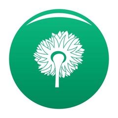 Turning sunflower icon. Simple illustration of turning sunflower vector icon for any design green