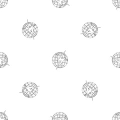 Lightning on earth pattern seamless vector repeat geometric for any web design