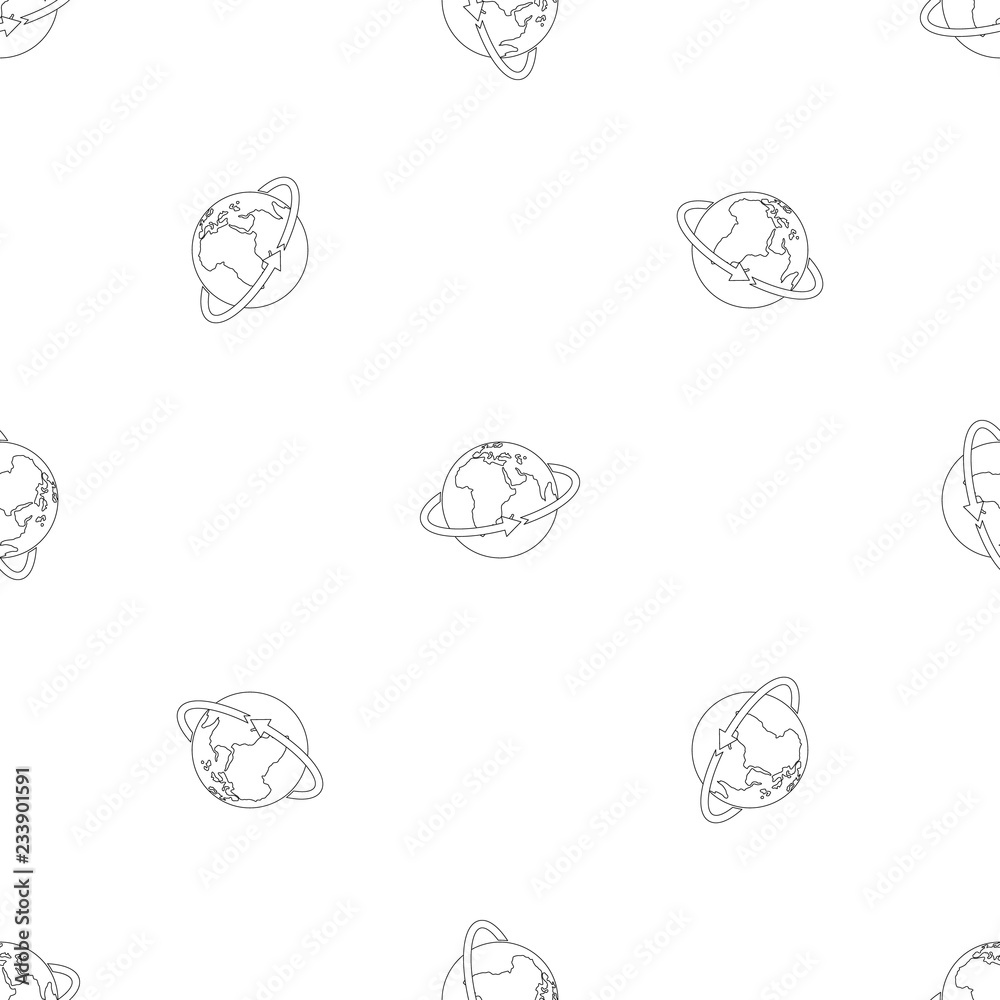 Poster flight around world pattern seamless vector repeat geometric for any web design