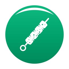Shish kebab icon. Simple illustration of shish kebab vector icon for any design green