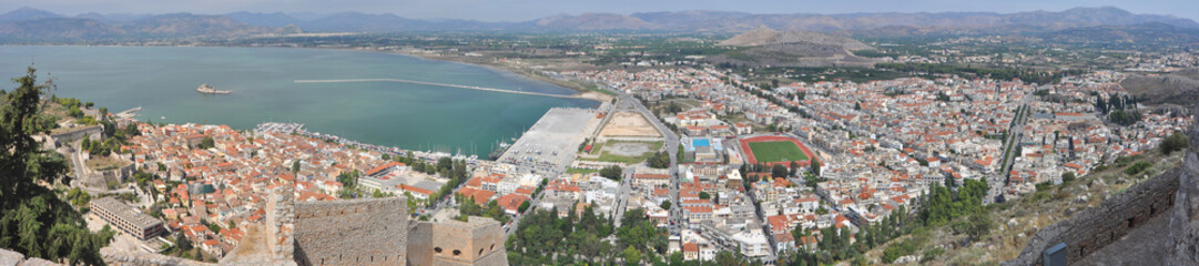 Fototapeta na wymiar Panoramic view of Nafpilo, Greece 
